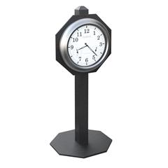 Deluxe Clock-On-Post-Black SG100110BK
